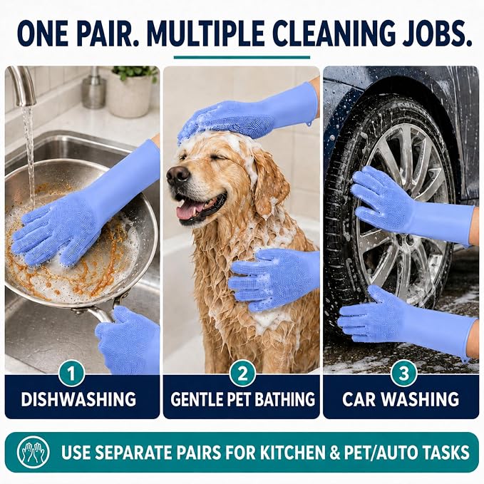 Silicone Dishwashing Gloves - Image 4