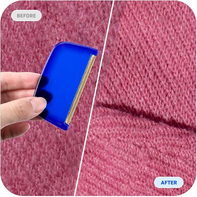 Boao 4 Pieces Sweater Combs to Remove Pilling Sweater Defuzzer, Classic | - Image 6