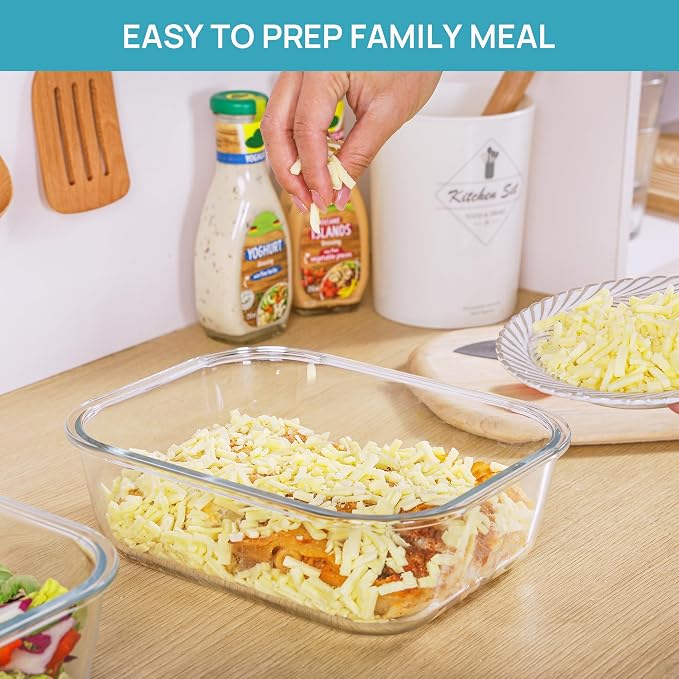 Vtopmart 2Pack 2260ml/76.4oz Extra Large Glass Storage Containers, Dishwasher - Image 5