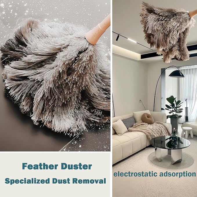 DDZMZ Ostrich Feather Duster for Cleaning - Image 3