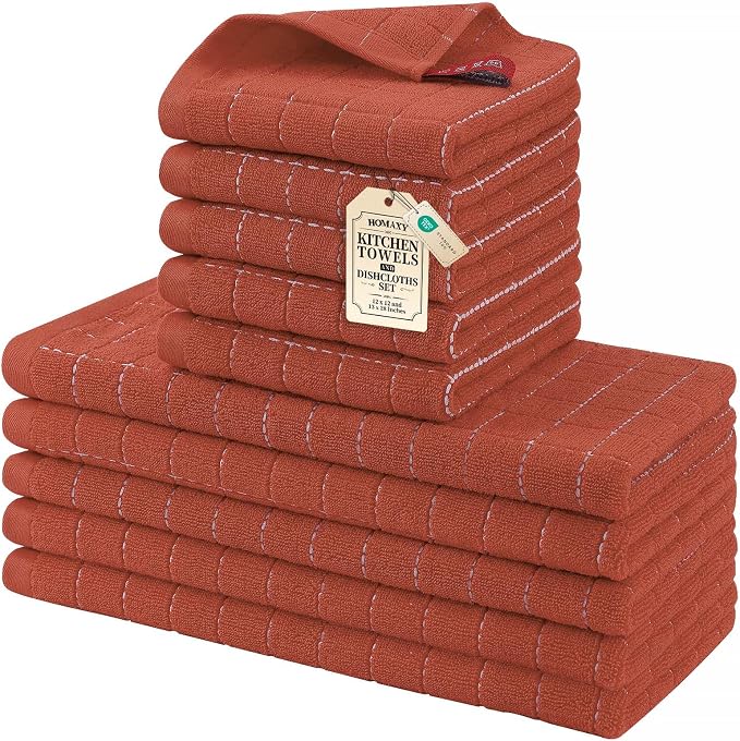 Homaxy Kitchen Towels and Dishcloths Set by Homaxy