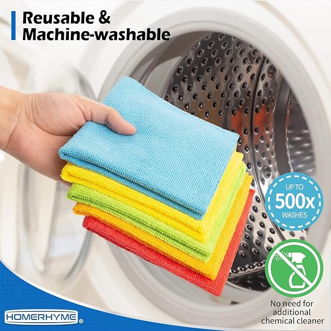 Microfiber Towels for Cars, 24 Pack Microfiber Cleaning Cloths, 11.5"*11.5" - Image 8