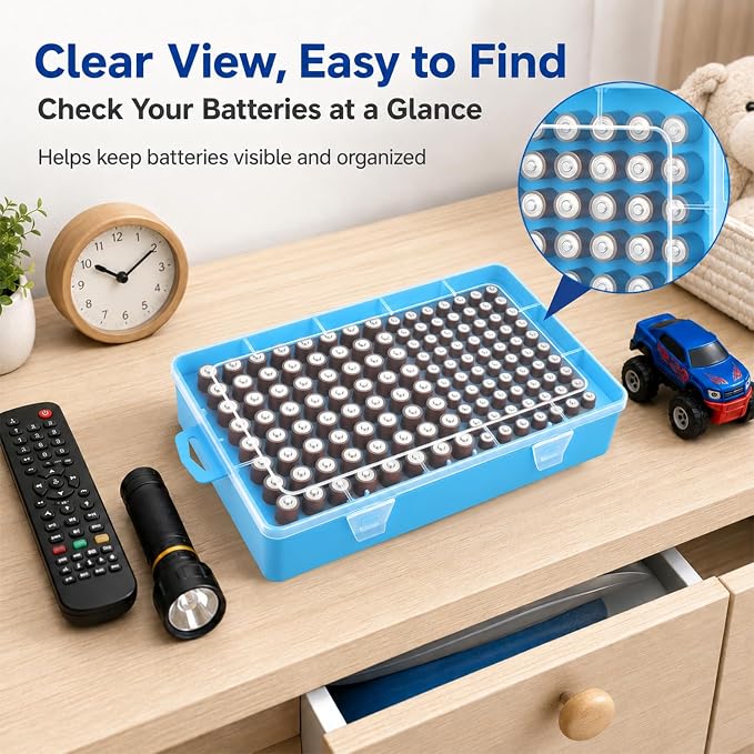 Xuerdon 134-Slot Battery Organizer Storage Case - Image 3