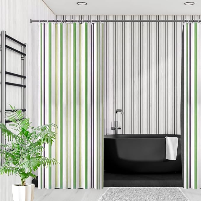 Shower Curtain Hooks, Stainless Steel Shower Curtain Hangers, Double Hook - Image 7