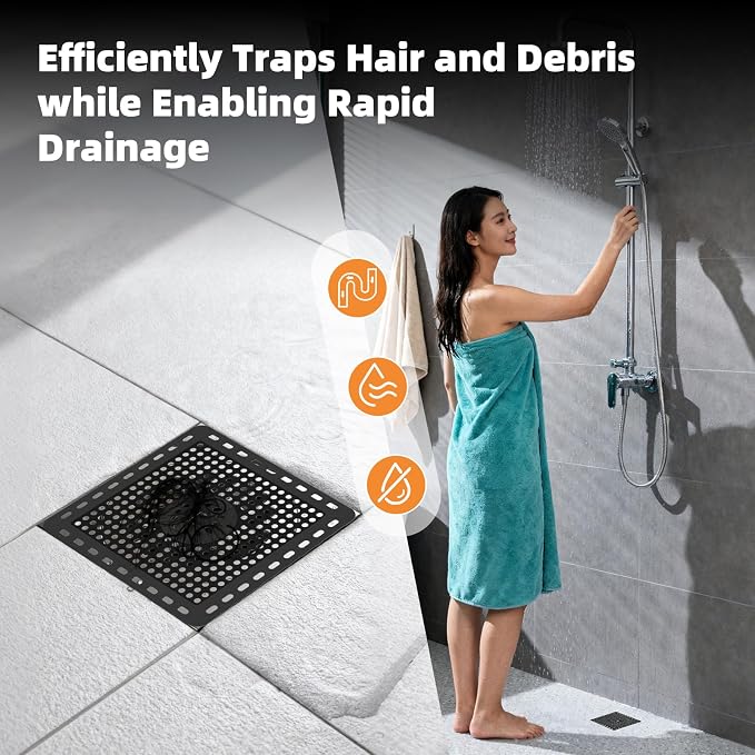 Hibbent Upgraded Shower Drain Hair Catcher, Shower Cover - Image 9