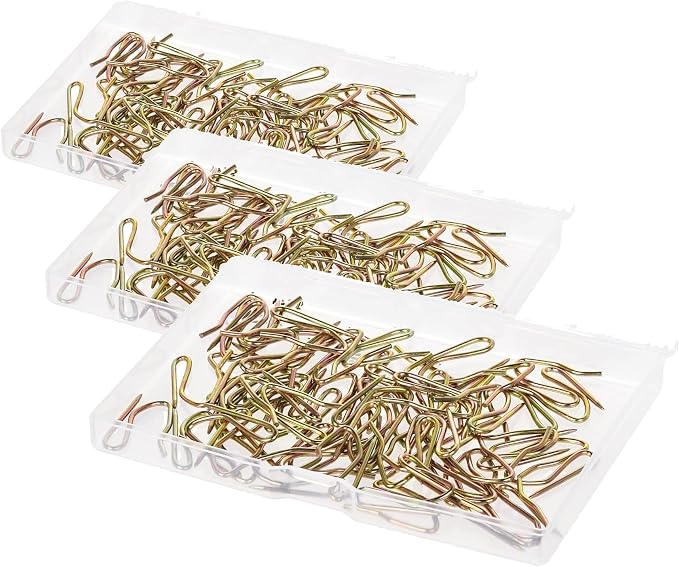 58 Pcs Mini Metal Curtain Hooks, Nydotd Rustproof Metal Hooks Heavy-Duty Offset by IFD