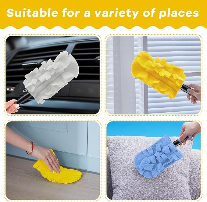 Zubebe 3 Pcs Reusable Duster Refills Fleece - Image 3