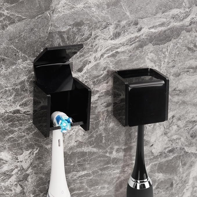 2 PCS Toothbrush Holder Wall Mounted by LUEXBOX