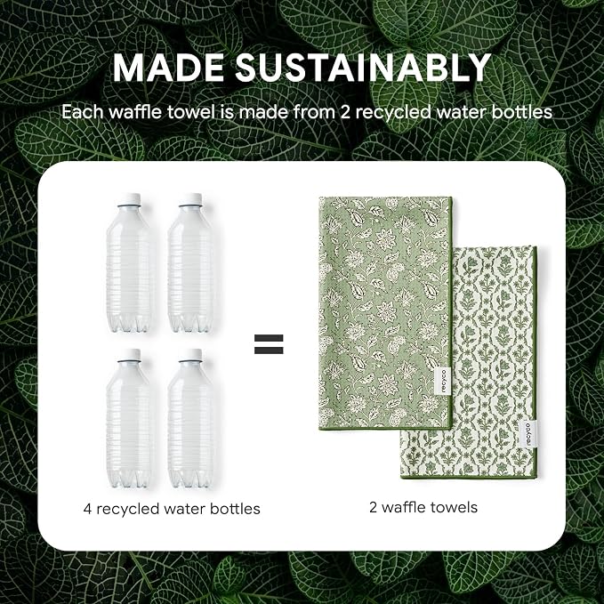 RECYCO Waffle Kitchen Towel Set of 2 - Image 6