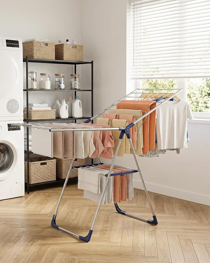 Sakugi Clothes Drying Rack, 55.5" Adjustable Wings, Foldable Design | Laundry - Image 7