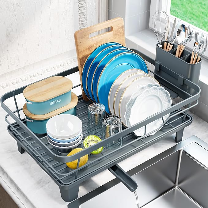 Urakify Dish Drying Rack for Kitchen Counter, 16.5" L x 12.2" W, Sink Dish Rack by Urackify