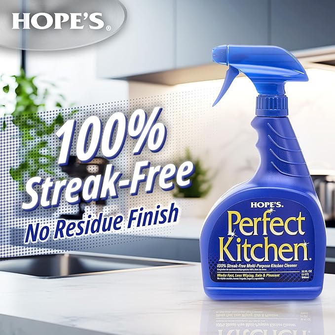 HOPE'S Perfect Kitchen Cleaner Spray - 32 Oz No-Residue All Purpose Cleaning - Image 2