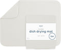 S&T INC. Dish Drying Mat, 2 Pack, Cream | Absorbent Microfiber, 2PK Extra Large by STINC