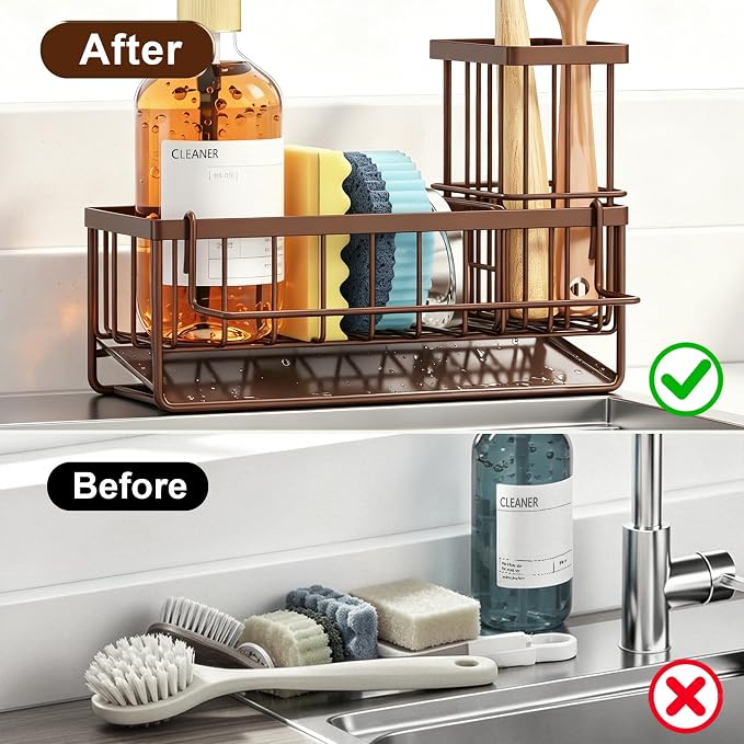 Sponge Holder for Kitchen Sink, Kitchen Sink Caddy, Kitchen Sink Sponge Holder - Image 5