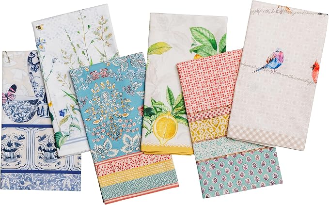 Maison d' Hermine Kitchen Towels Set of 6 Reusable 100% Cotton 27.50" x 20" by MaisondHermine