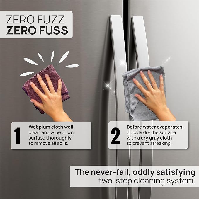 Claro Stainless Steel Cleaning Cloth 8-Pack – Clean Appliances, Fridge Sinks - Image 4