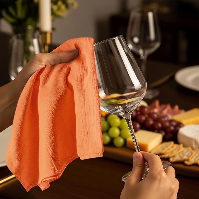 Utopia Kitchen Orange Flour Sack Towels 100% Cotton | Tea Towels - Image 5