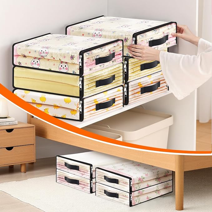 SpaceWhisper Clear Sheet Storage Bags, 4 Pack, 15.7 x 13.8 x 3.9 in | Sheet - Image 7