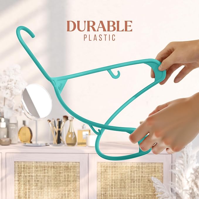 Plastic Hangers 20 Pack Aqua - Image 4