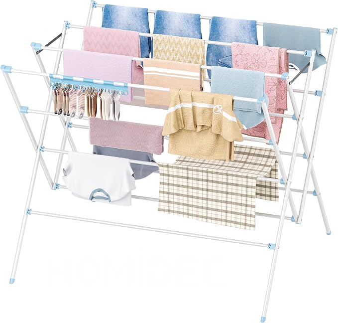 Drying Rack Clothing, 35.43in Long Drying Poles Large Clothes Drying Rack | by DecorateYourHome