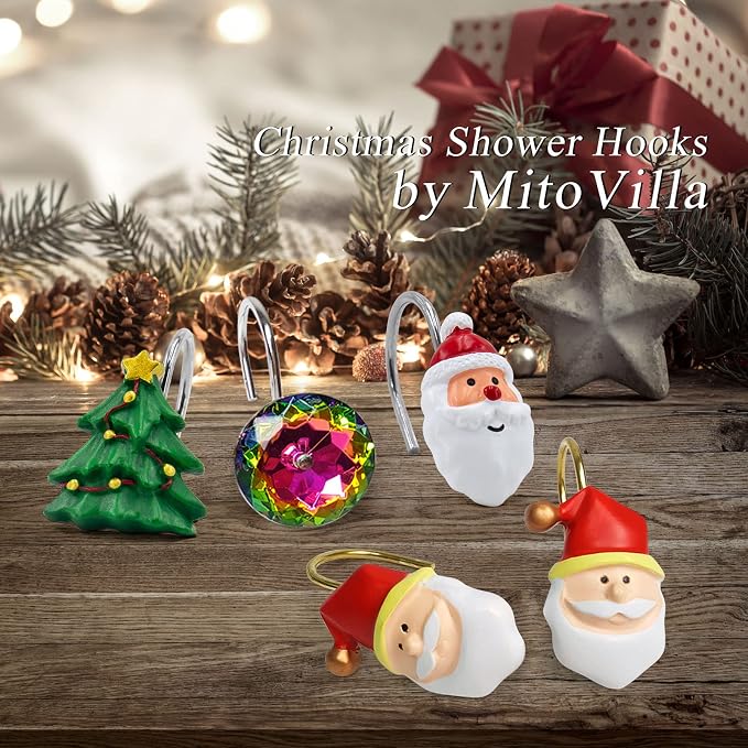 Colorful Diamond Crystal Bling Shower Curtain Hooks Rings - Image 7