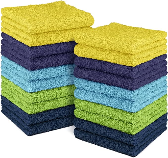DecorRack 100% Cotton Washcloths 12x12 in - Image 8