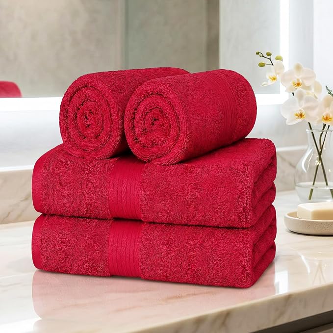 100% Cotton Hand Towels 18x28 Inches, 600 GSM, Soft & Absorbent - Image 2