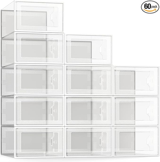 SEE SPRING X-Large Shoe Storage Box Fit Size 11, Space Saving Foldable Shoe by SEESPRING