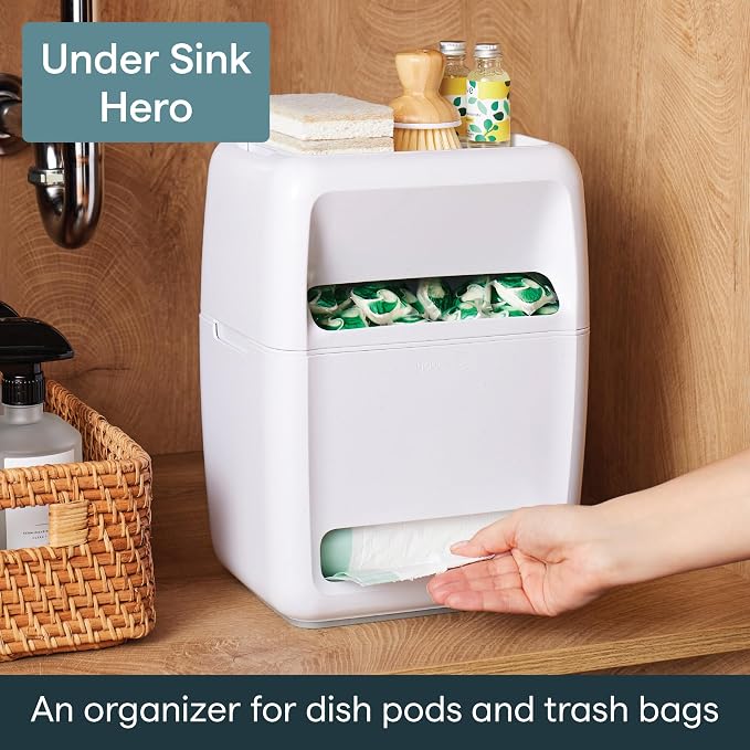 YouCopia SinkSuite Bag & Pod Dispenser, Standing Garbage Bag and Dishwasher Pod - Image 2