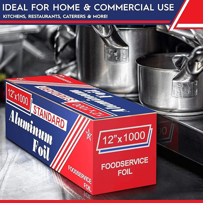 12" x 1000' Food Service Standard Aluminum Foil Roll - Image 5