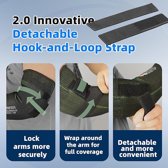 Schwer PRO-SKIN ANSI A9 Cut Resistant Arm Sleeves for Men & Women, Puncture Resistant Arm Protectors for High Risk Work