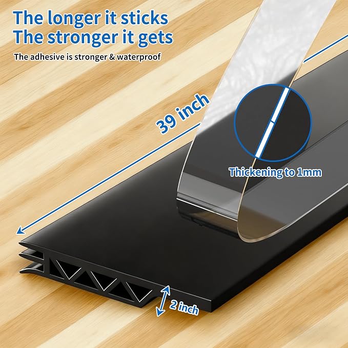 4 Pack Door Draft Stopper Sheets, Door Sweep - Image 2