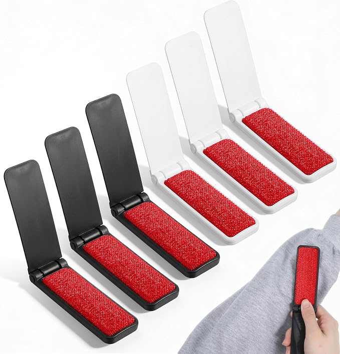 6 Pcs 7.1 x 1.2 Inches Travel Lint Brush, Mini Lint Remover by Unknown