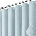 Dynamene Stall Waffle Shower Curtain 256 GSM Heavy Fabric 54x78 Fog Blue by Dynamene