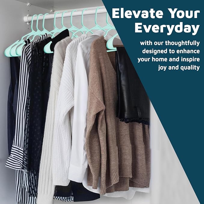 Lifemaster Plastic Clothes Hangers – Heavy Duty Hanger Set, - Image 3