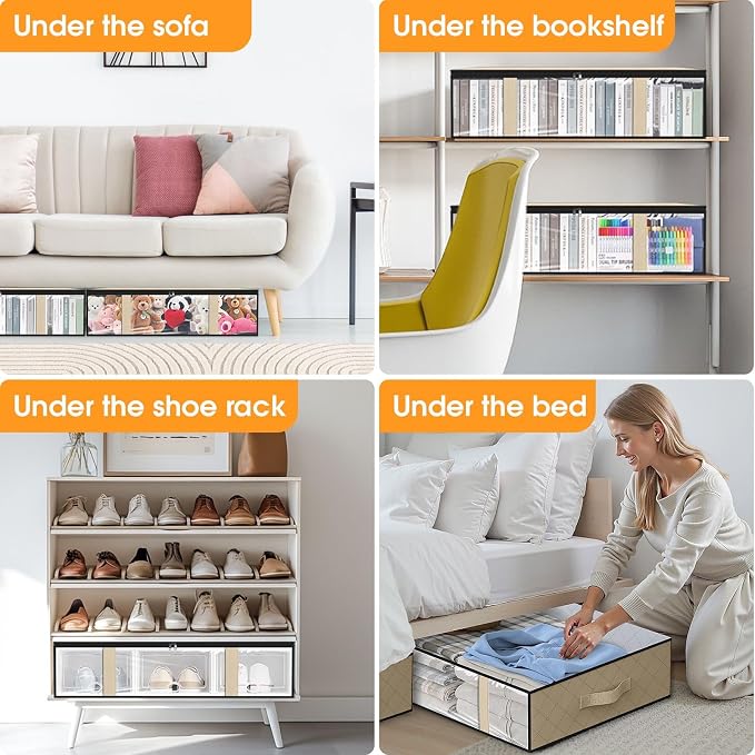 StorageRight Under Bed Storage Bags, 2 Pack, Comforters, Blankets and Seasonal - Image 6
