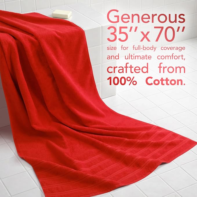American Soft Linen 100% Cotton Luxury Turkish Towels, 35x70 XL Bath Sheet | - Image 2