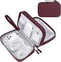 FYY Electronic Organizer, Travel Tech Pouch Bag, Wine Red | Wrist Strap by FYY