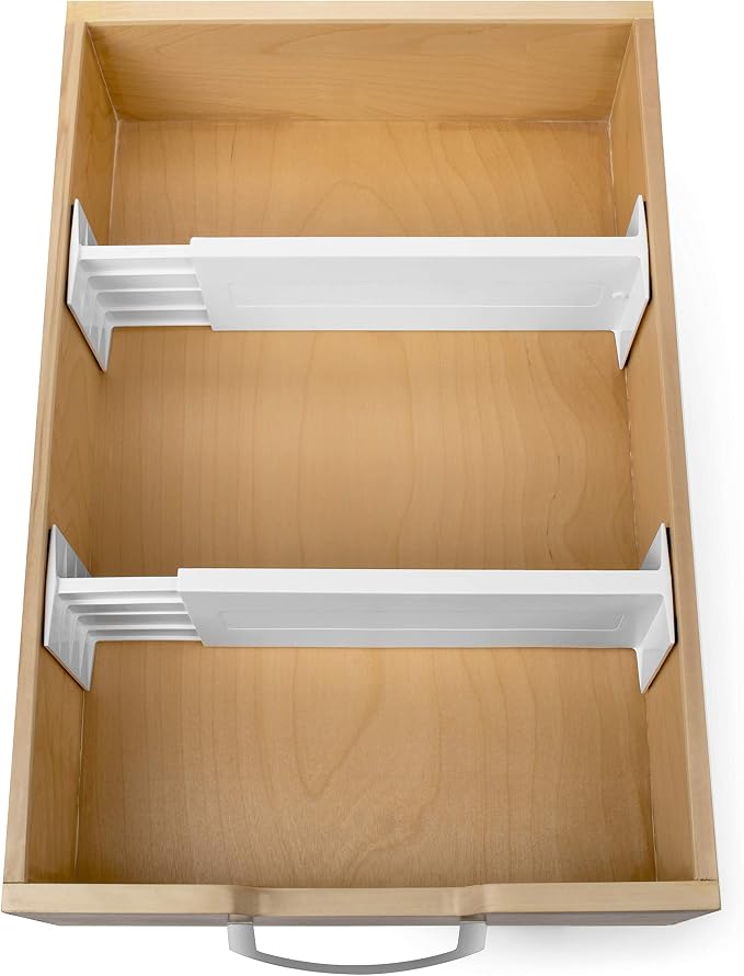 Dial Industries Dresser Drawer Organizer Dividers, 4.5" Deep | Slides apart to - Image 3