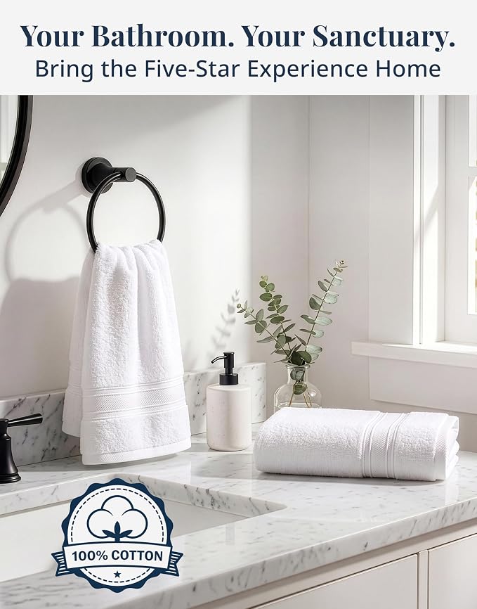 LANE LINEN Hand Towels for Bathroom 100% Cotton 4 Pack 16x28 - Image 6