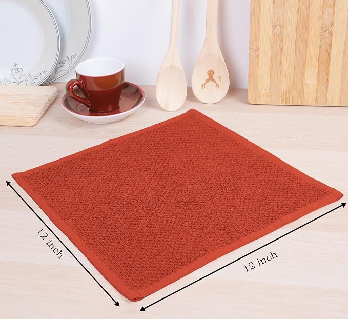 AMOUR INFINI Cotton Kitchen Dish Cloths Set of 8 – Highly Absorbent, Super Soft - Image 2