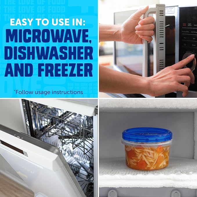 Ziploc Twist n Loc Food Storage Containers, Leak Resistant Design, Small and - Image 3