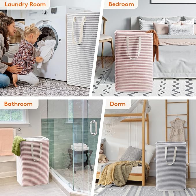 Lifewit 2 Pack Laundry Basket 80L Each, Collapsible Clothes Hamper - Image 7