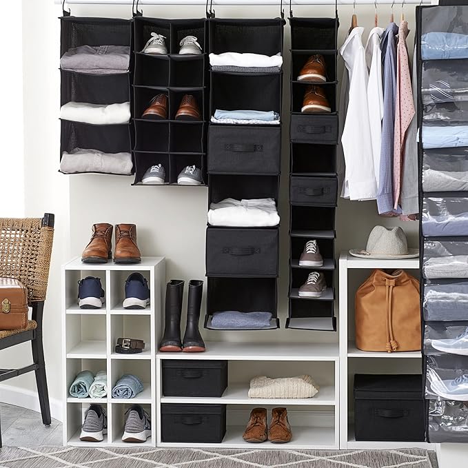 Household Essentials 10 Pocket Hanging Shoe Closet Organizer - Image 4