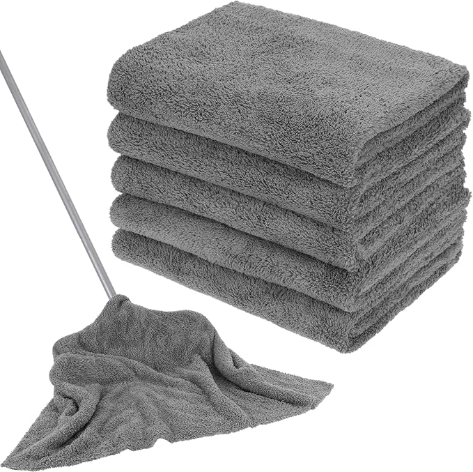 5 PCS Extra Large Microfiber Cleaning Cloth 30"x20", Washable Reusable Floor by Unknown
