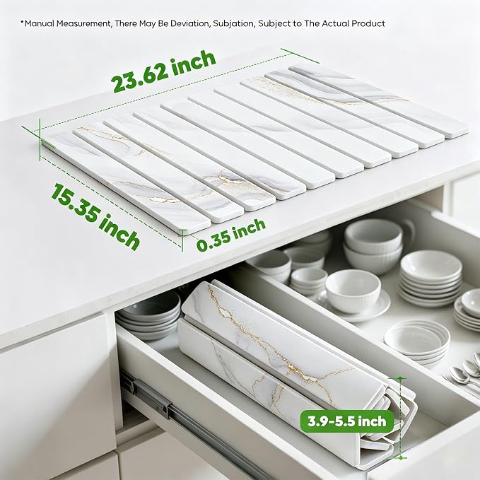 Stone Drying Mat for Kitchen Counter, Quick Diatomaceous Earth Mats for Dishes - Image 2