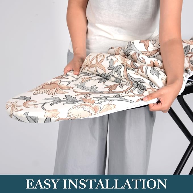 veiox Standard Size Ironing Board Cover and Pad 15x54, Organic Cotton, Elastic - Image 5