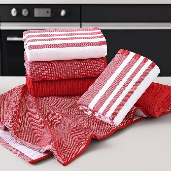 Homaxy Cotton 380 GSM Premium Kitchen Towels, 9 Pack - Image 5