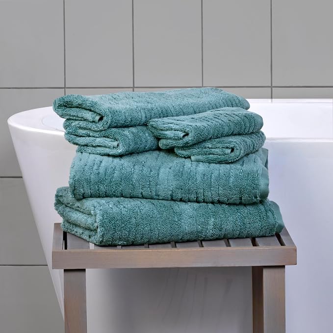 SKL Home CloudSoft Bath Towel, 100% Cotton Luxury, Teal | Premium spa-level - Image 4