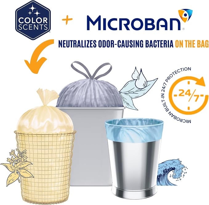 Color Scents 4 Gallon Small Trash Bags Drawstring 720 Bags | Bulk small - Image 4